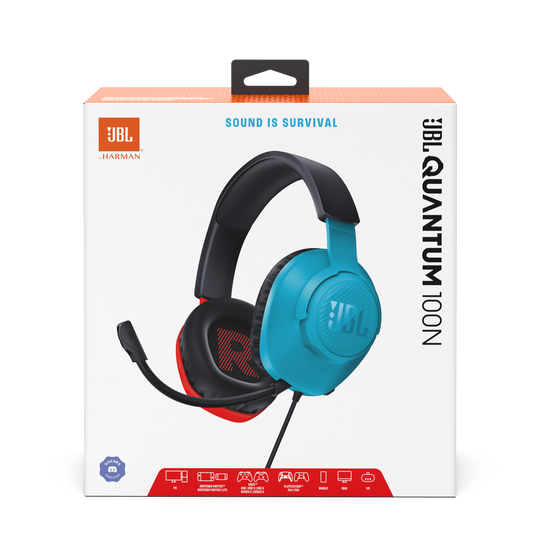 JBL Quantum 100N Wired over ear gaming headset with detachable mic
